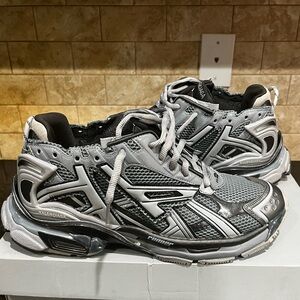 Grey and Black Balenciaga Runners